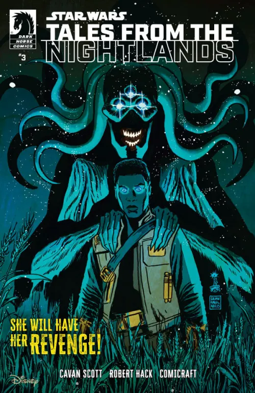 Cover for Star Wars: Tales from the Nightlands #3 featuring Finn being taken over by the Nightlander