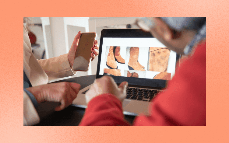Ecommerce website showing product images