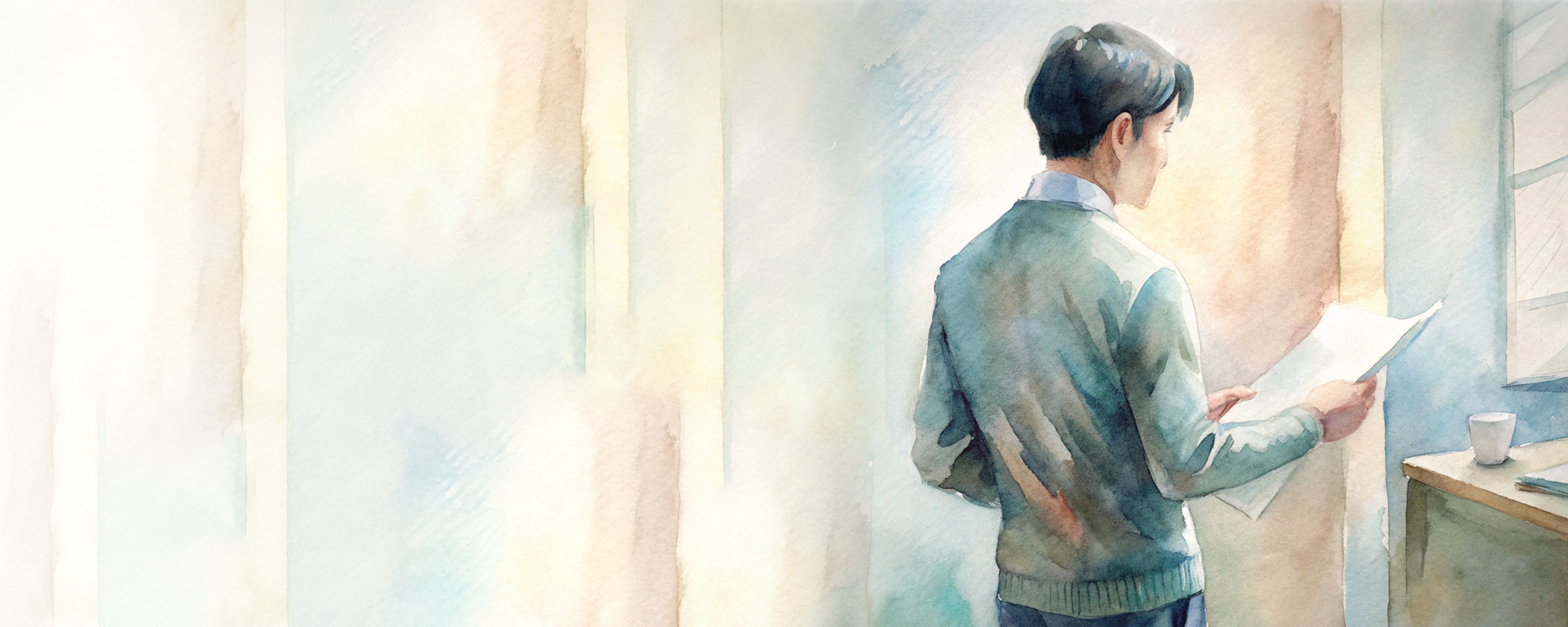 A watercolor illustration depicting automated invoicing that increased revenue by more than tenfold.