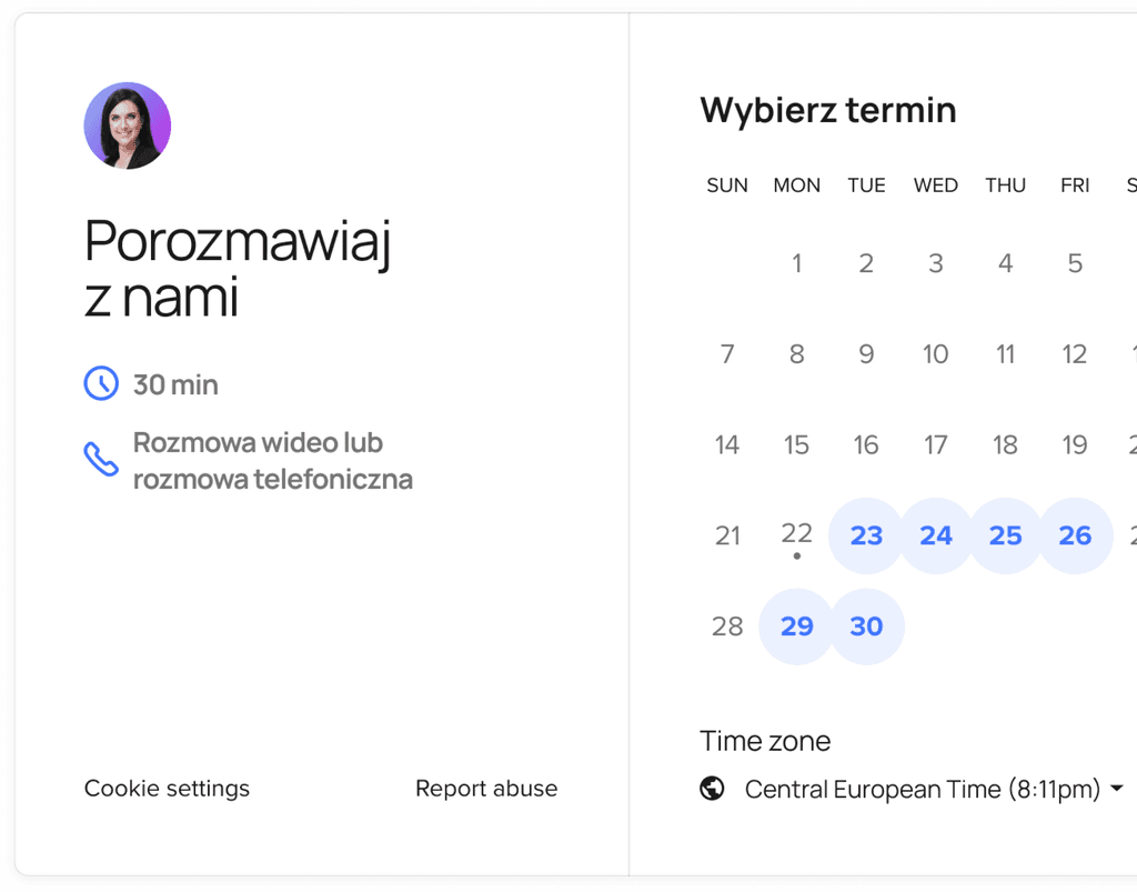 Ikona kalendarza – umów rozmowę