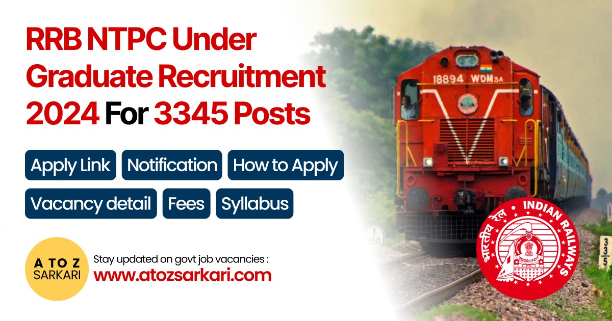 RRB NTPC Recruitment 2024 for 1158 Posts