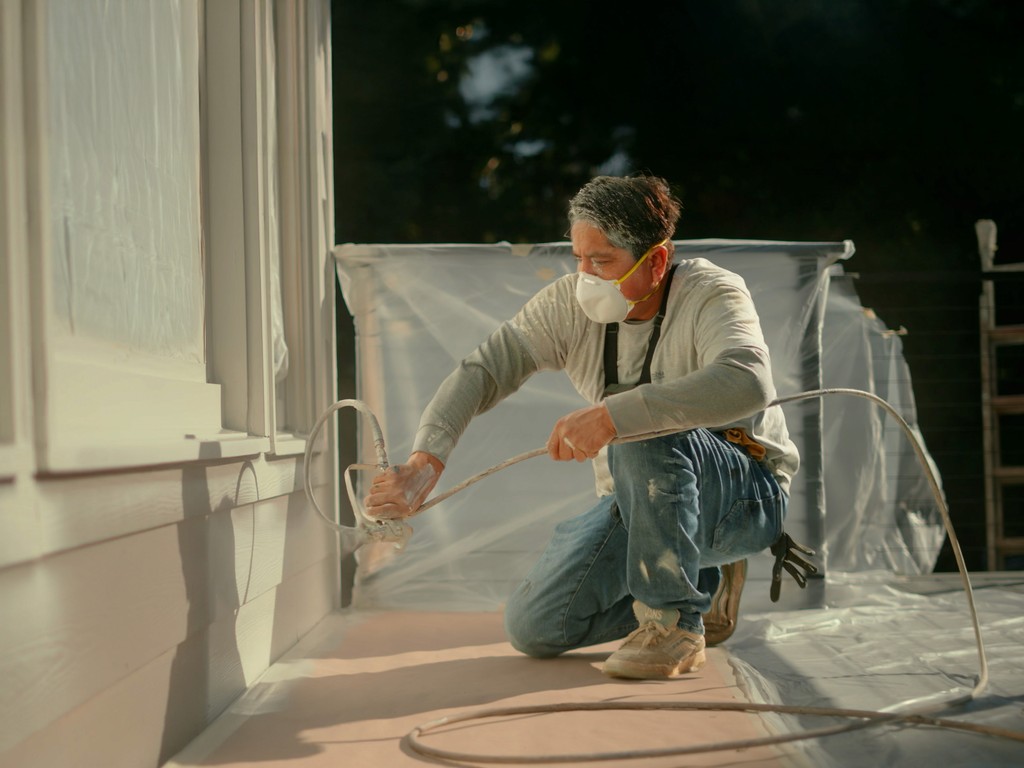 couch near painting