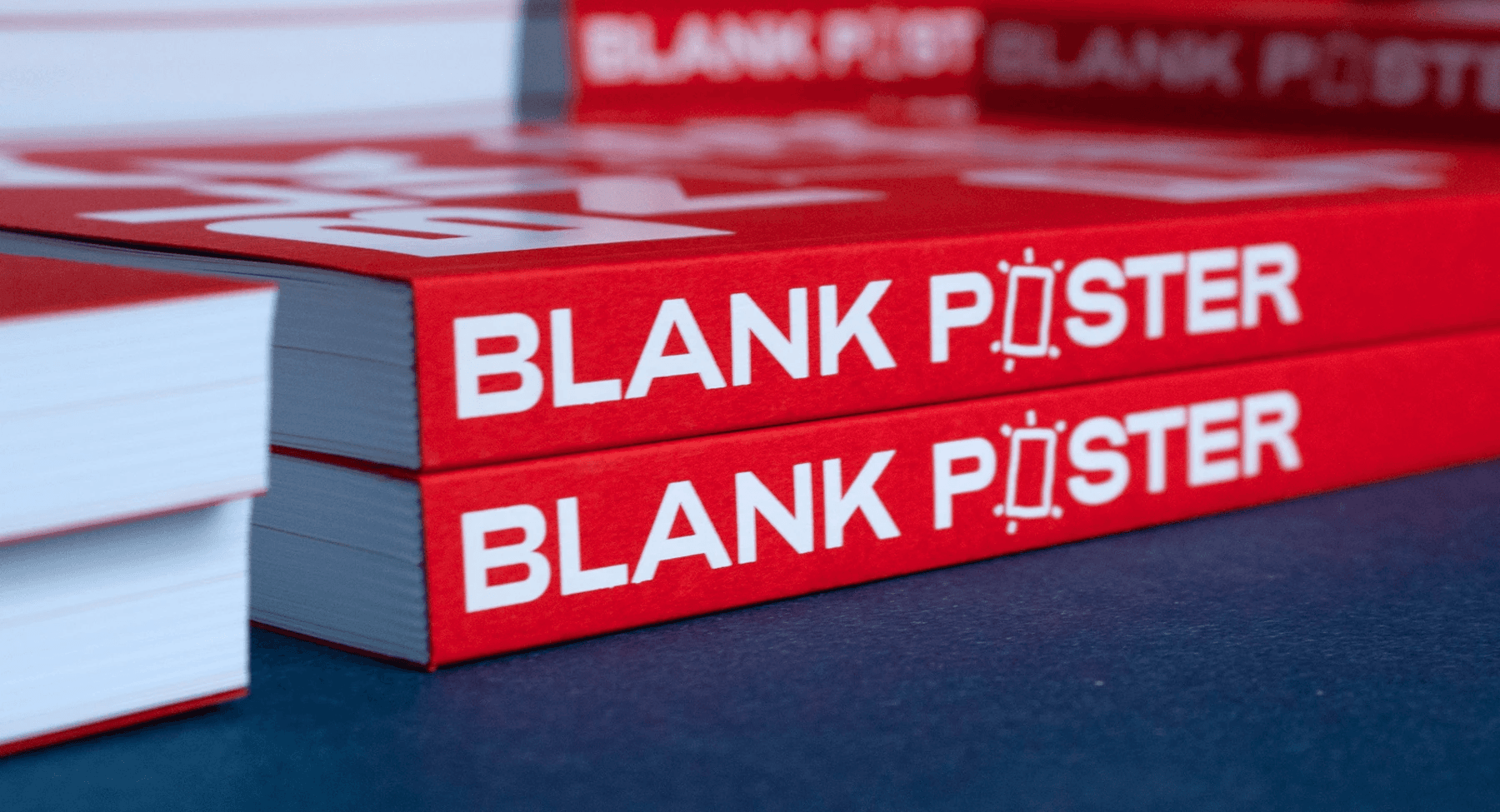 A close look at the spine design for the printed Blank Poster book.