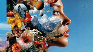 A colorful mosaic tunnel wall is shown.