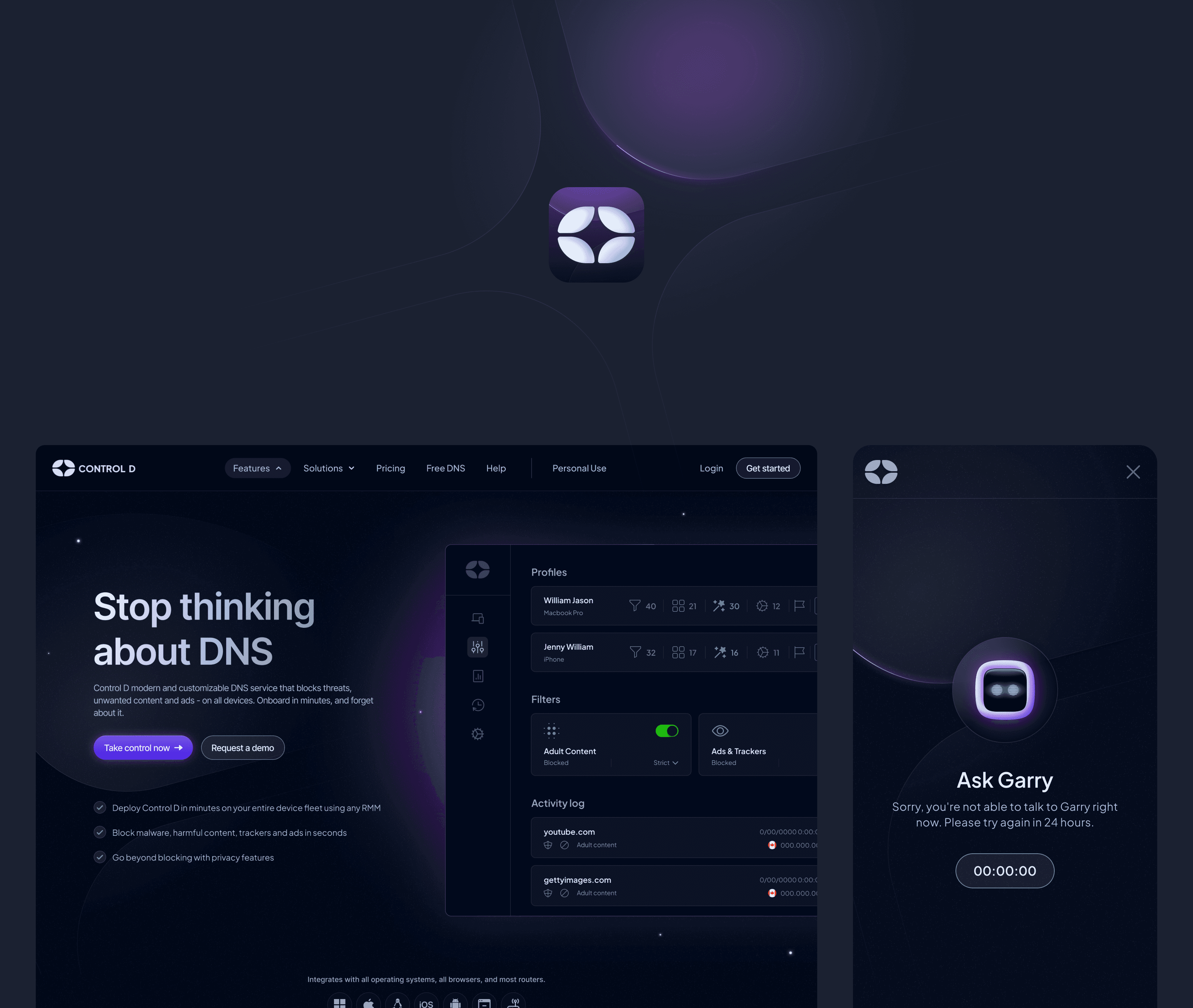 Control D website design by UMDA Design Agency based in Sweden