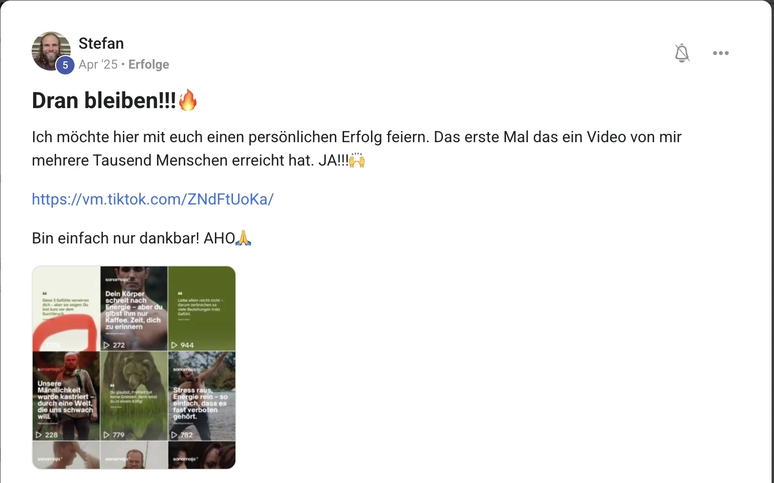 Erfolgsbericht KI Creator Akademie: Stefan erreicht erstmals mehrere Tausend Menschen mit einem Video