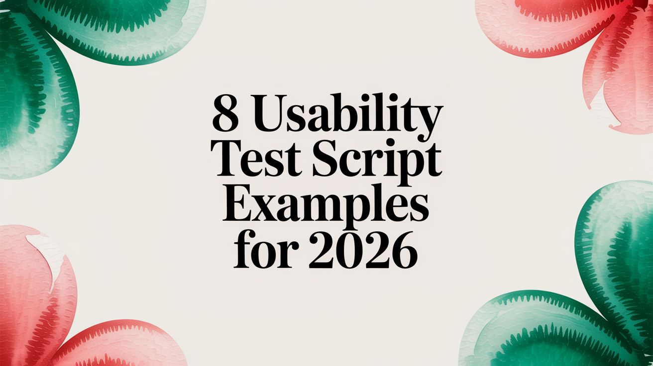 8 Usability Test Script Examples for 2026