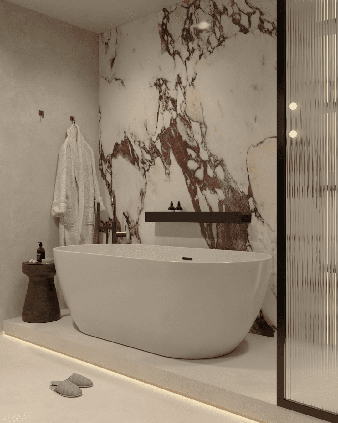 Bathroom design viola marble