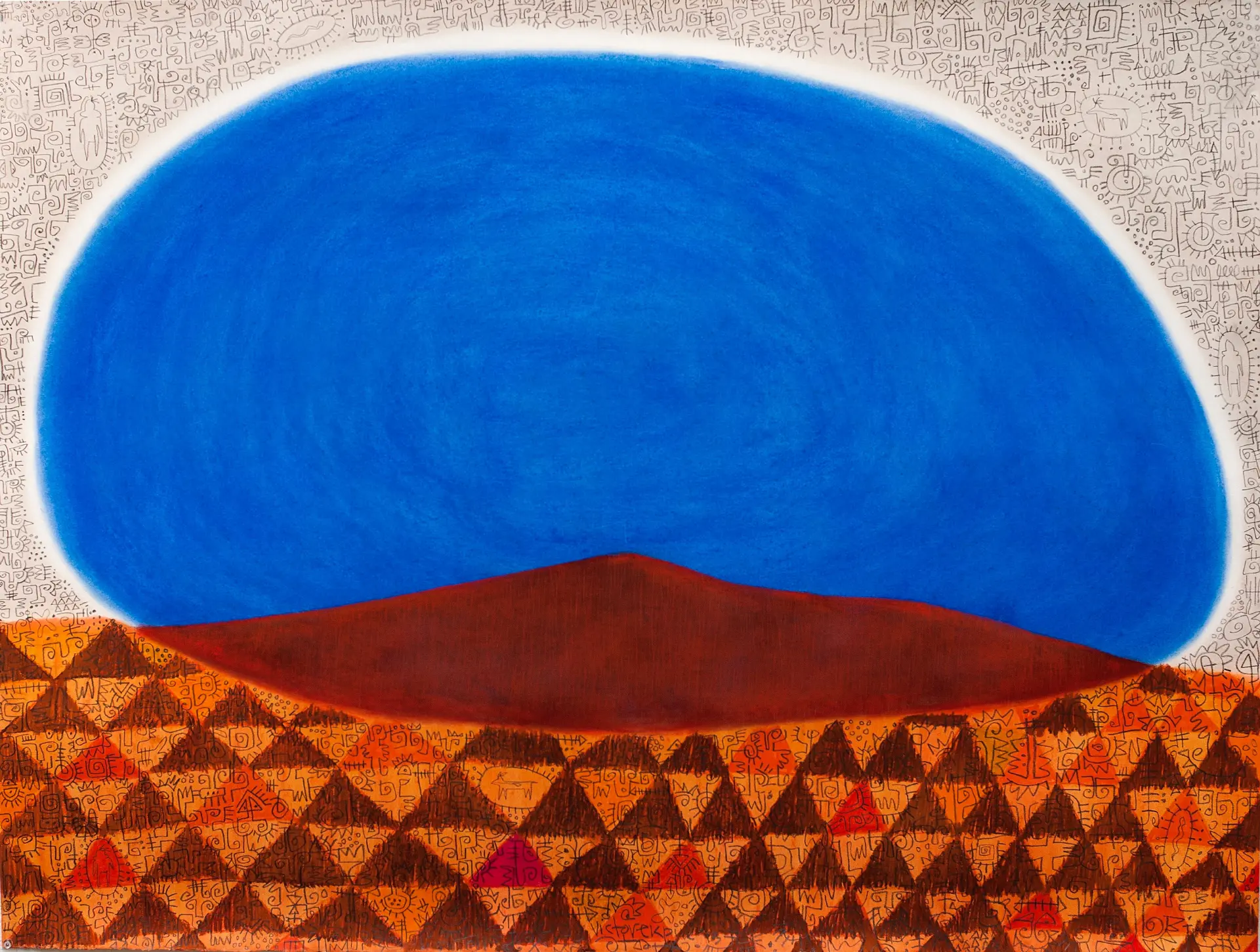 Santa Fe
(2013). Graphite and
pastel on paper.
38 in. × 50 in.