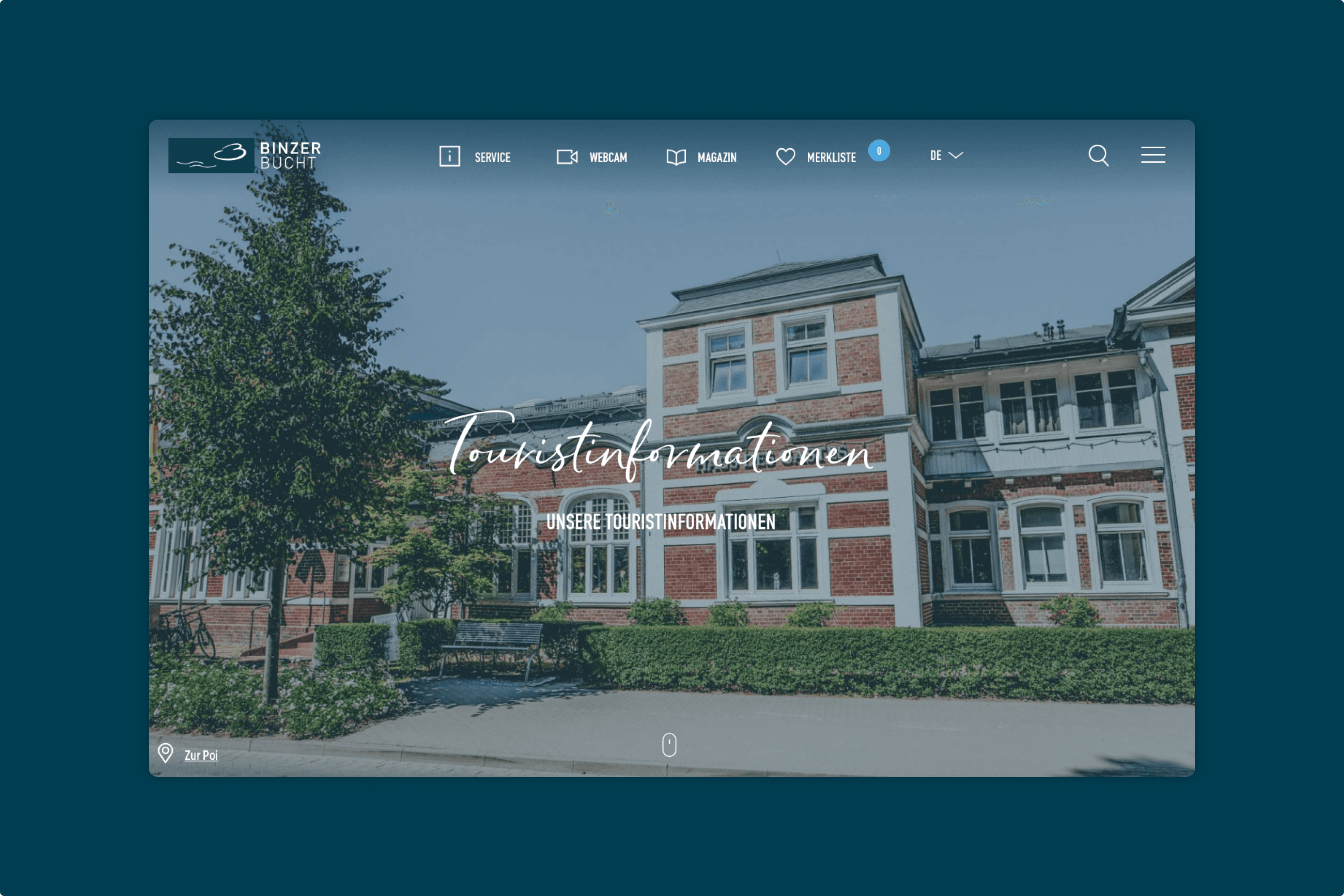 Binzer bucht tourist information building