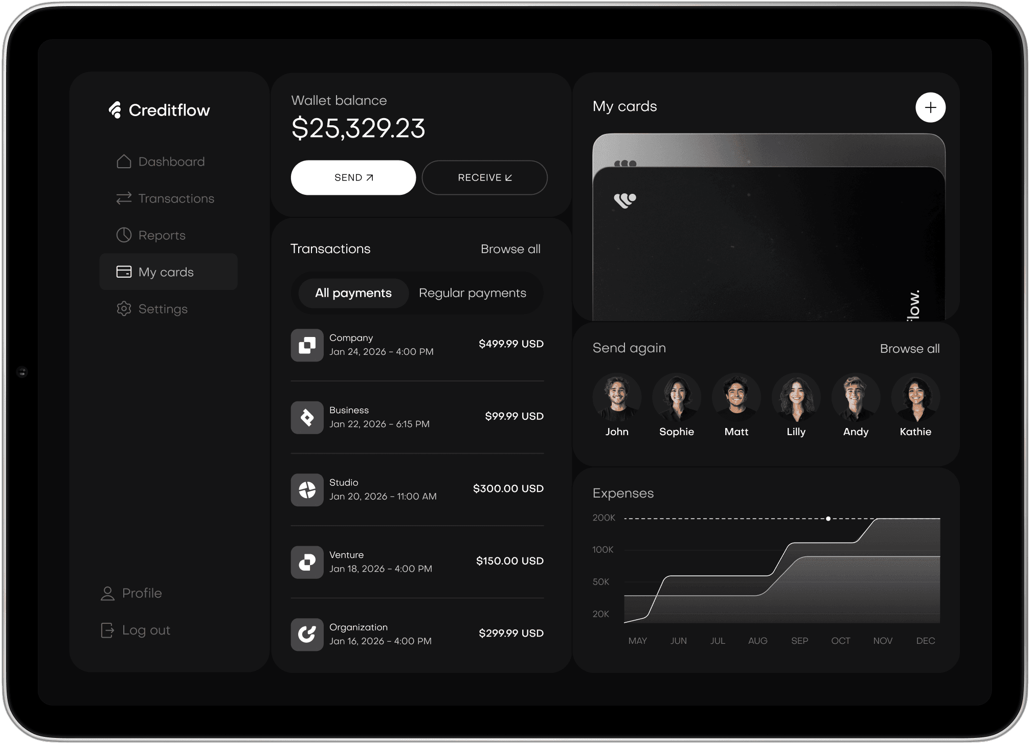 Account Table - Creditflow Webflow Template | BRIX Templates