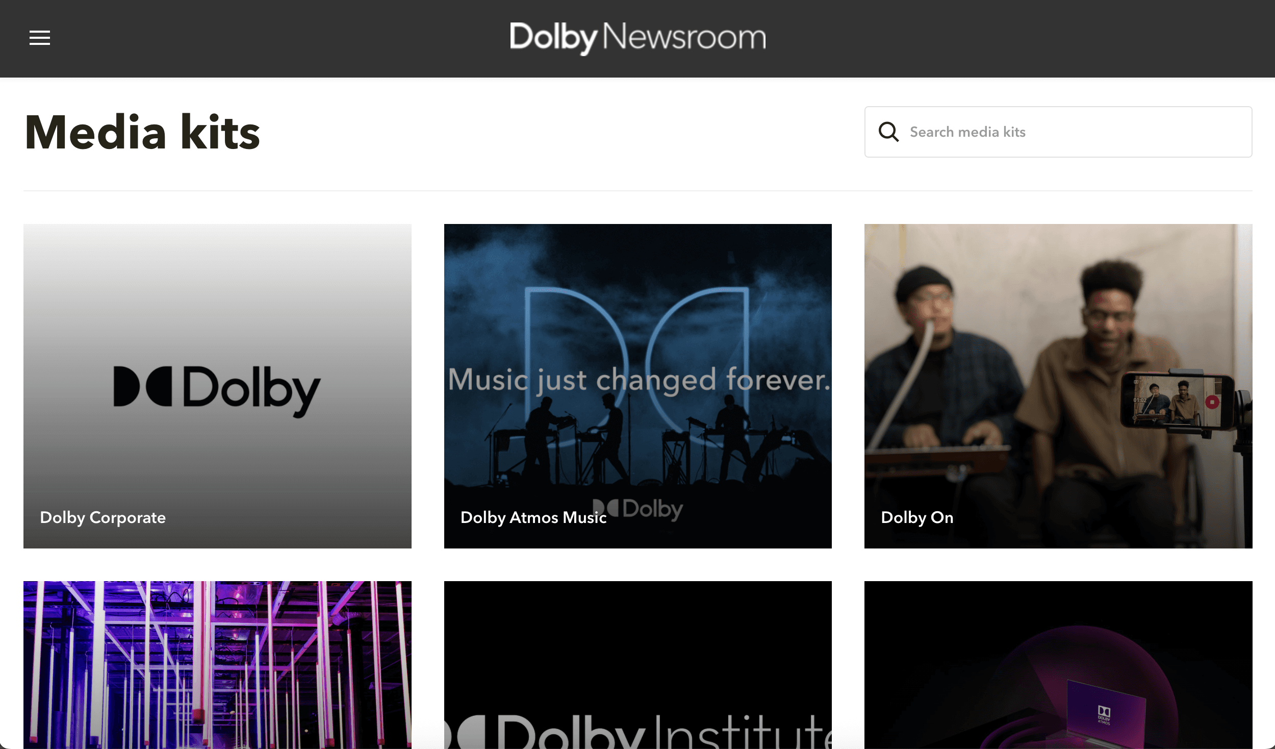 Dolby newsroom