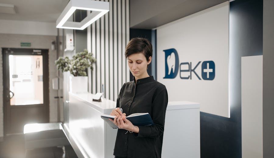 a dental office manager schedules patients