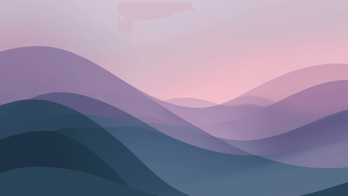 Abstract visualization of a peaceful mind, with smooth lavender and teal gradients symbolizing the calm and deep rest achieved through personalized sessions.