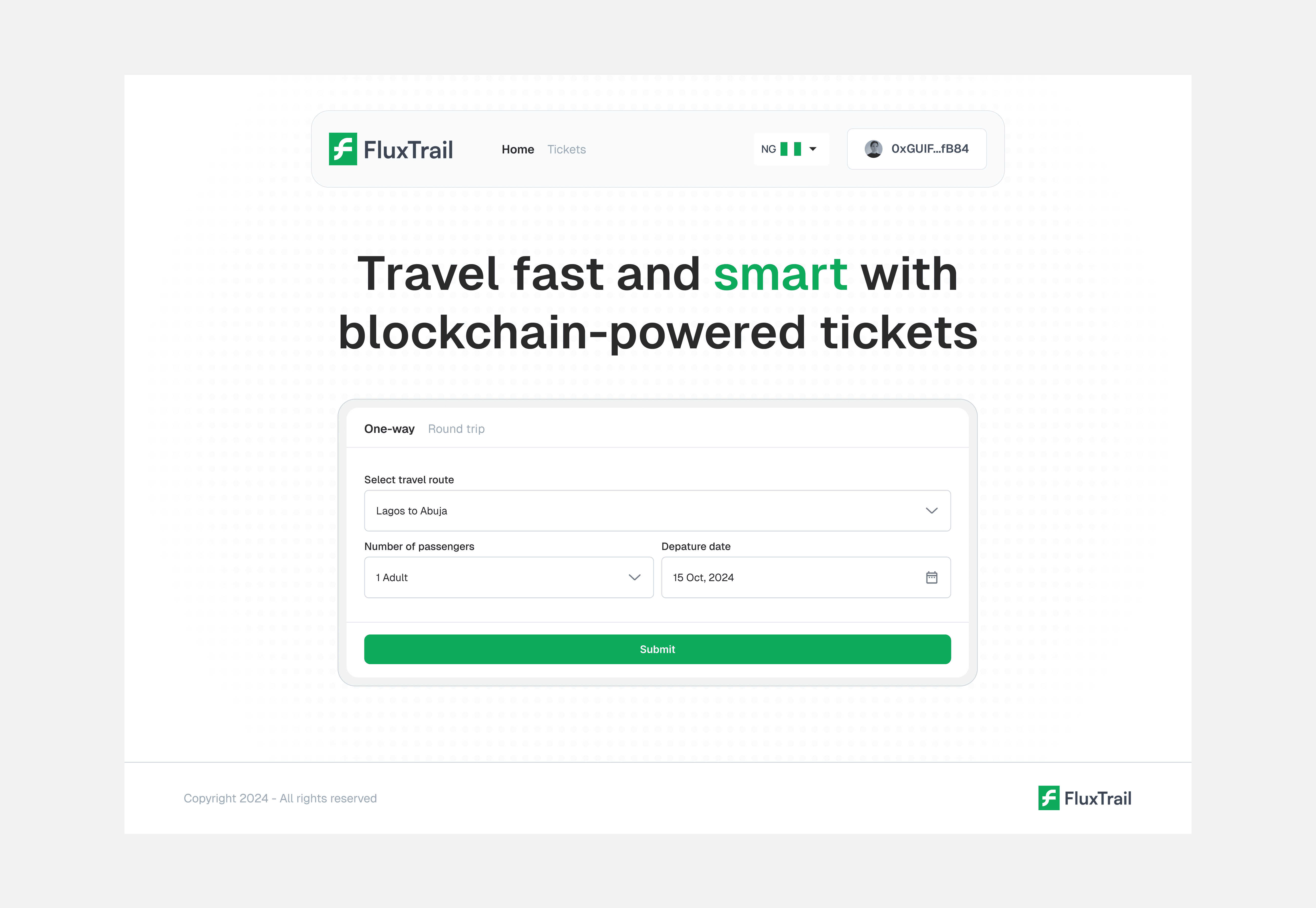 A UI shot for FluxTrail