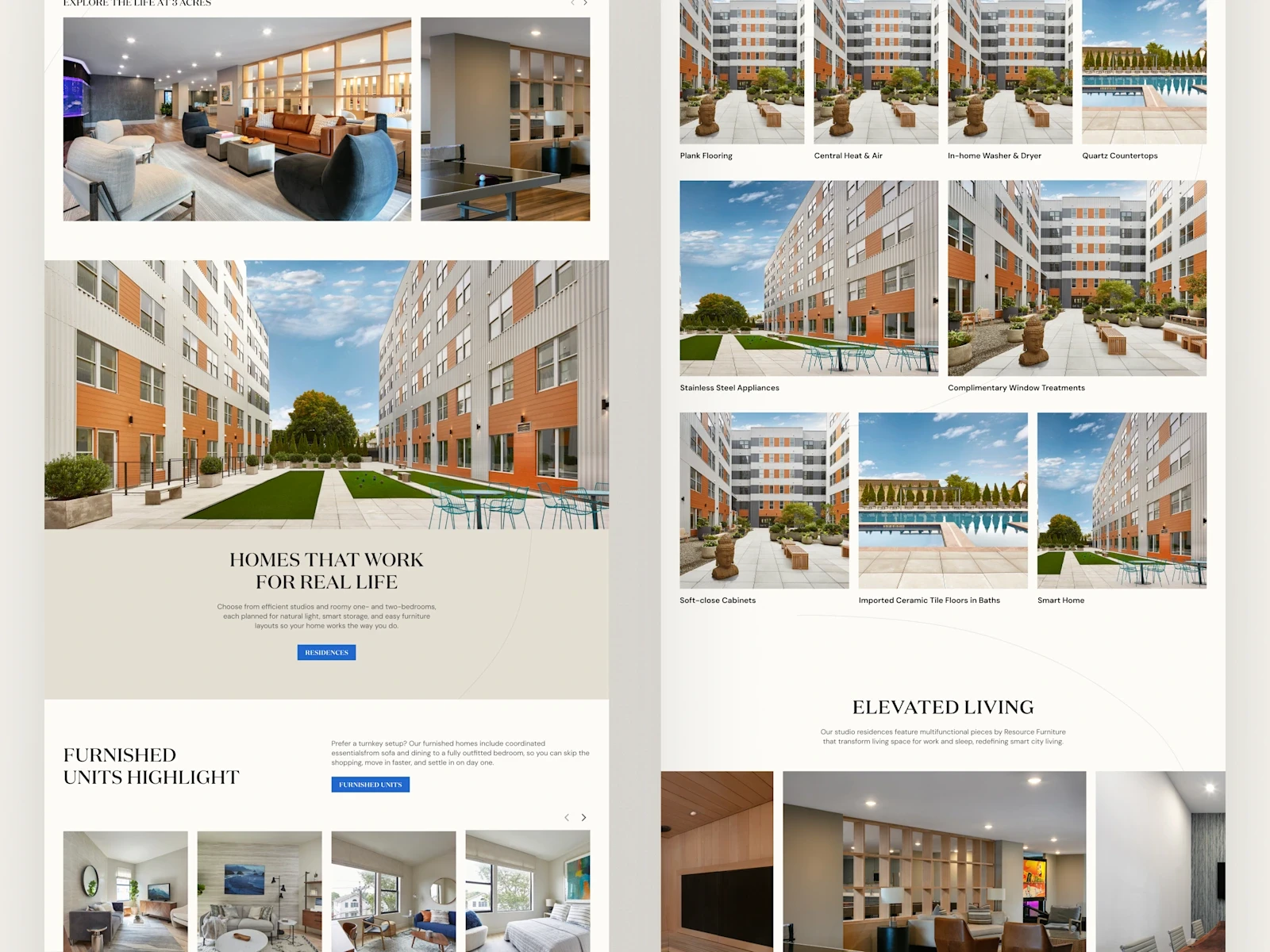3 Acres — Content sections