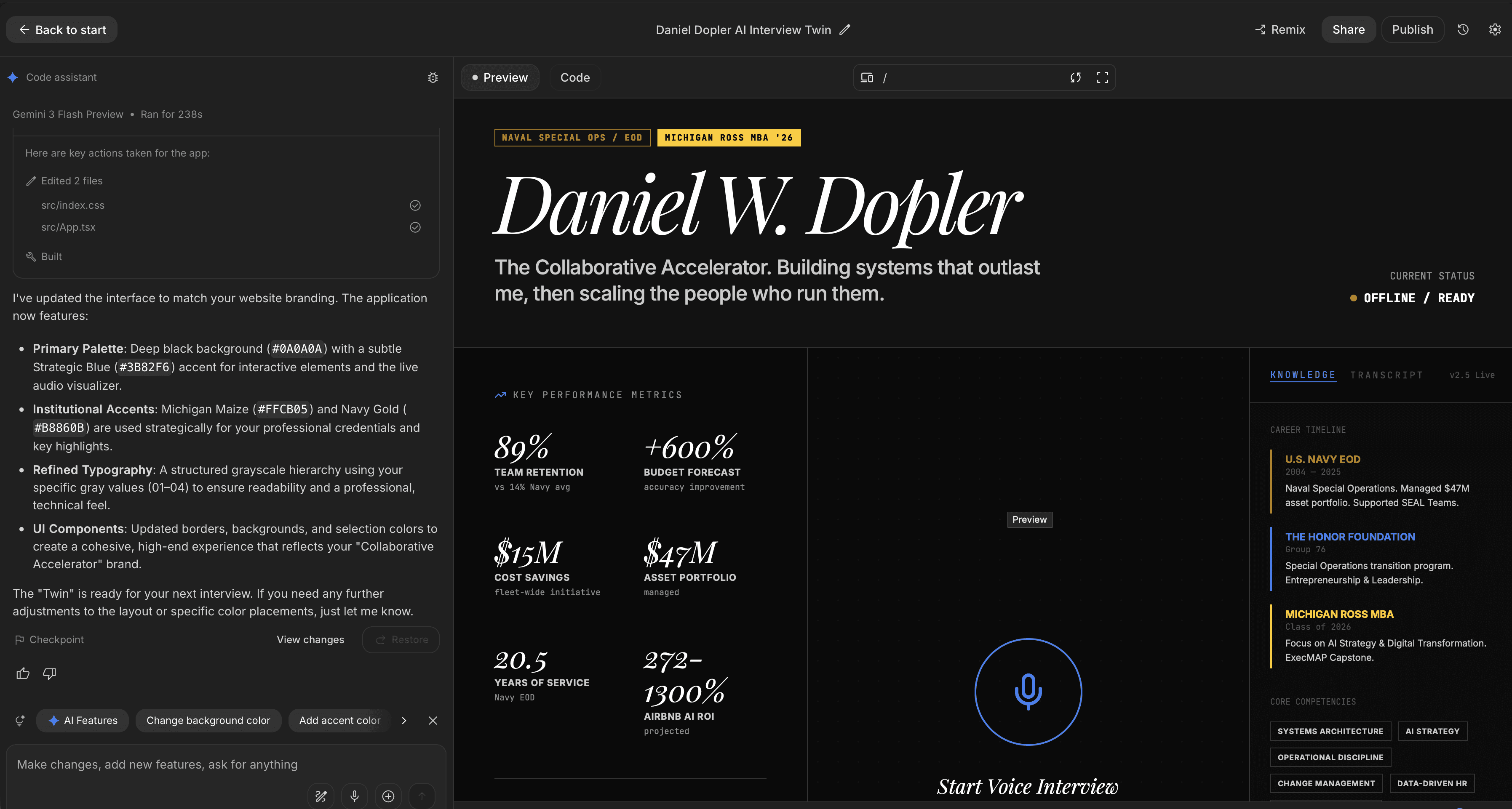 Build the app in Google AI Studio