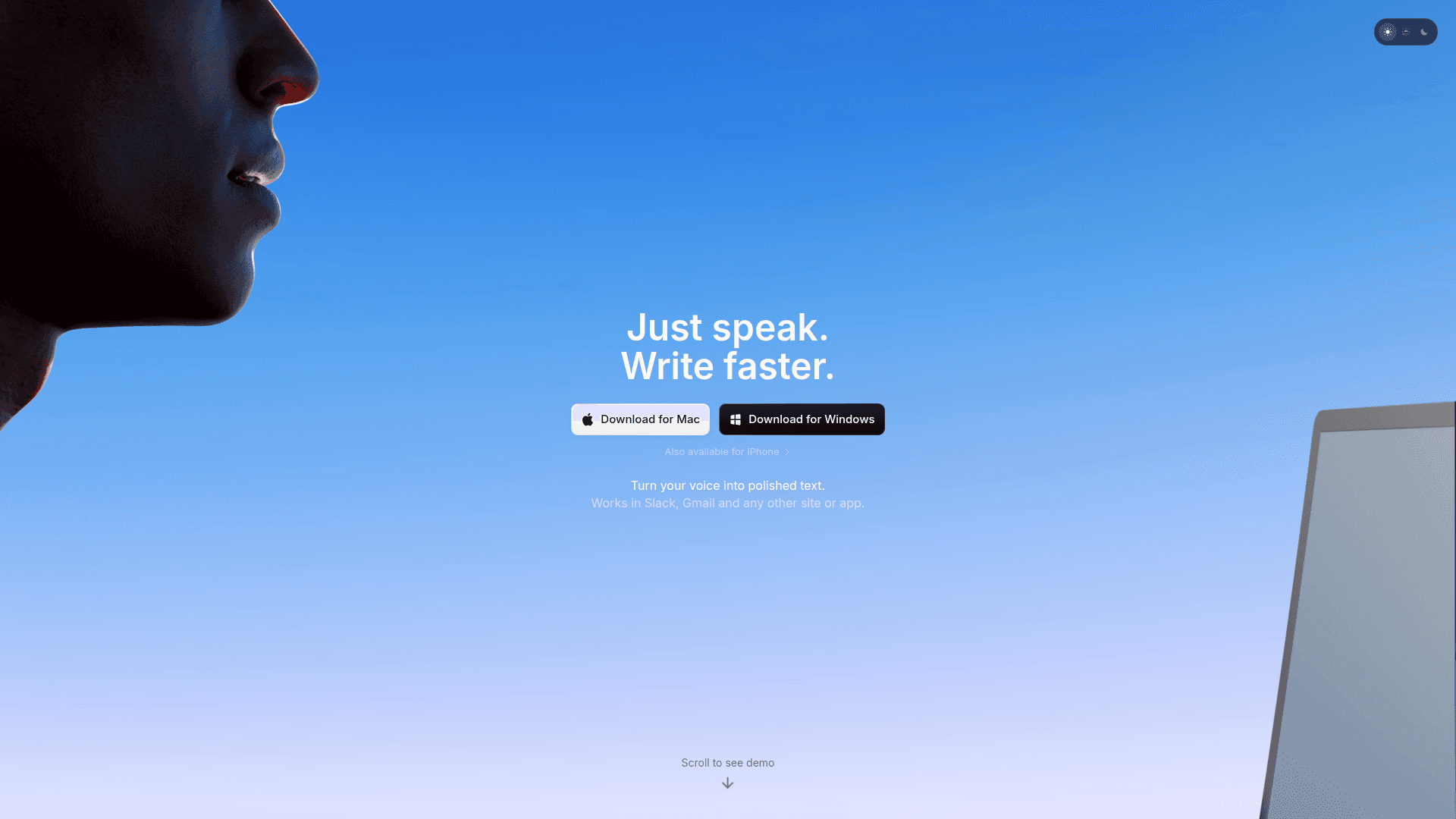 Screenshot of https://superwhisper.com
