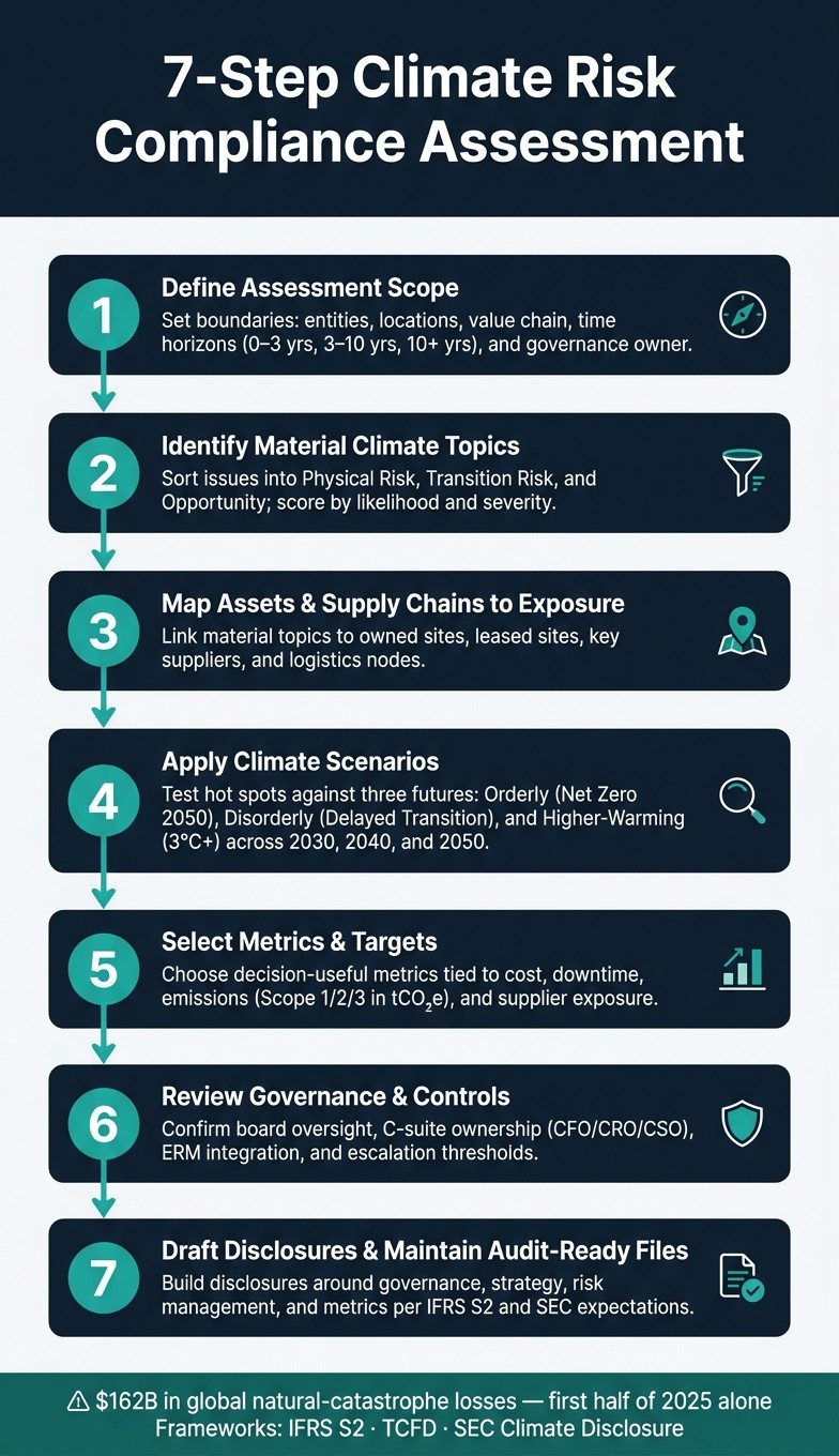 7-Step Climate Risk Compliance Assessment Process