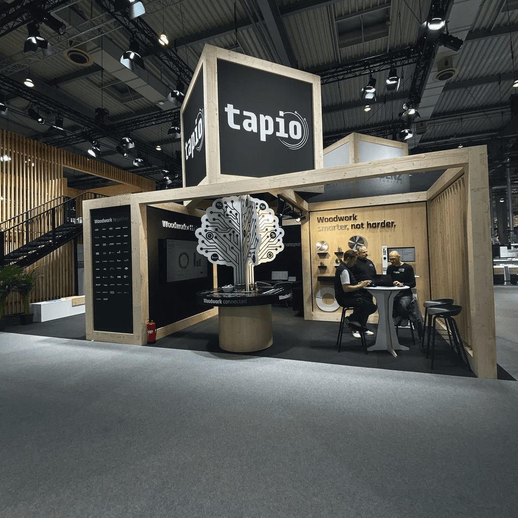 Messestand von tapio auf der LIGNA 2025