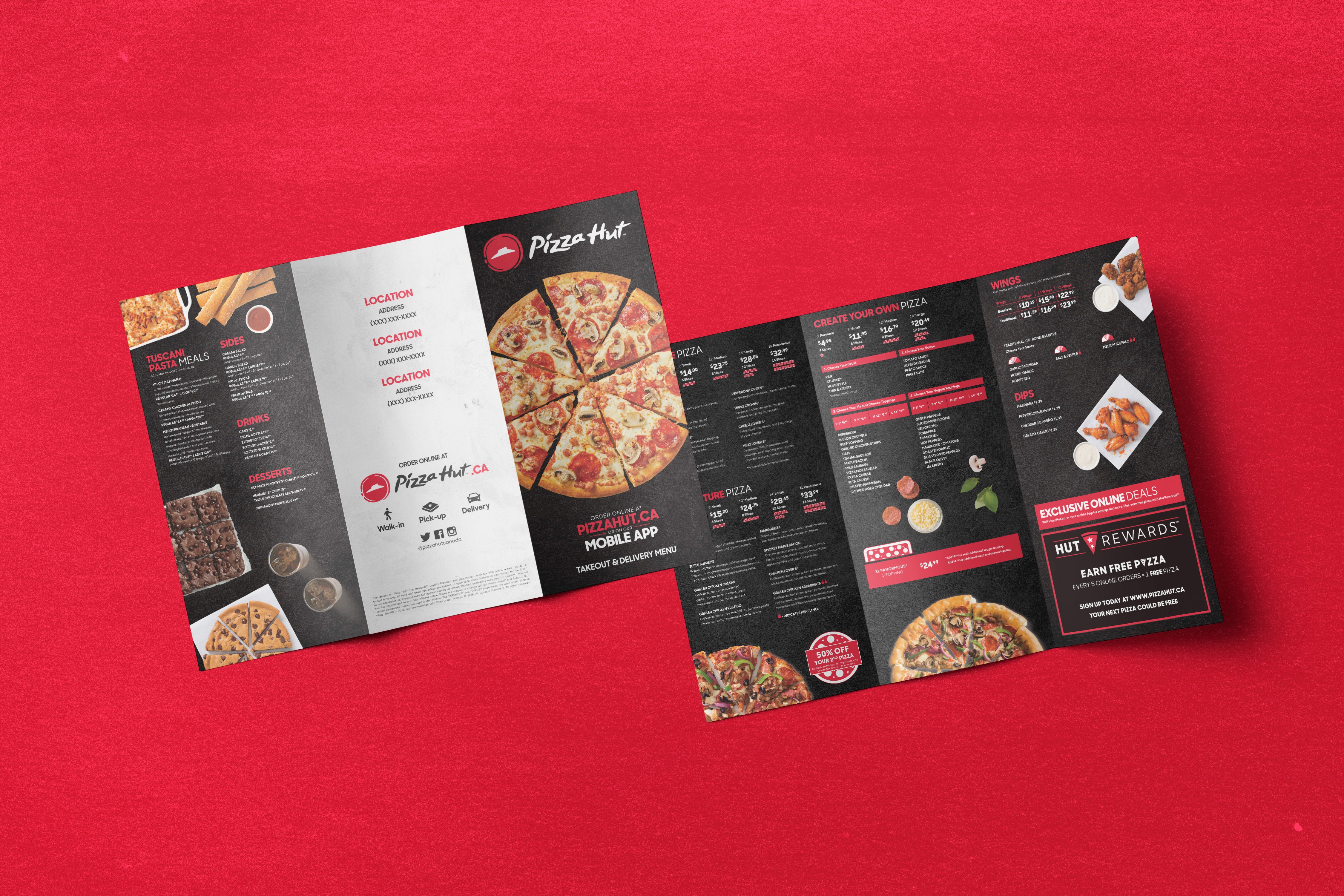 Pizza Hut Revised trifold Pamphlet