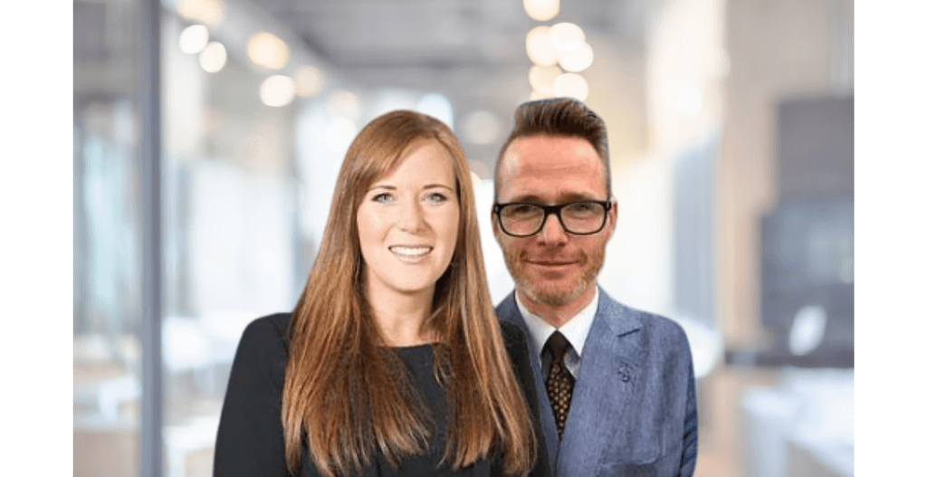 Michelle Cairns and Richard Eyre (Achieve clarity in just one month): Two people photo - woman with long blonde hair and man with glasses wearing suit