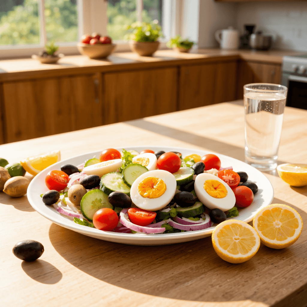 product photography of salad