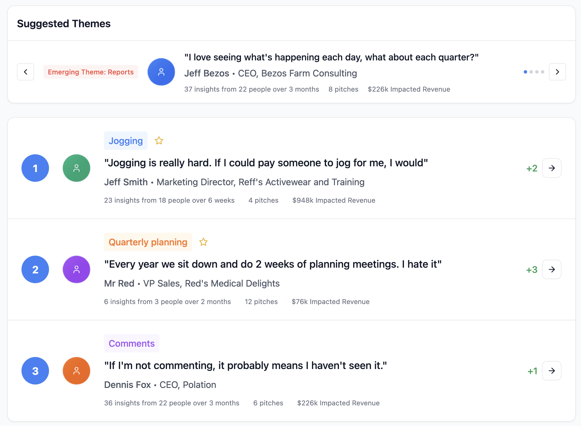 A screenshot of Rough, showing the AI composer adding labels to insights