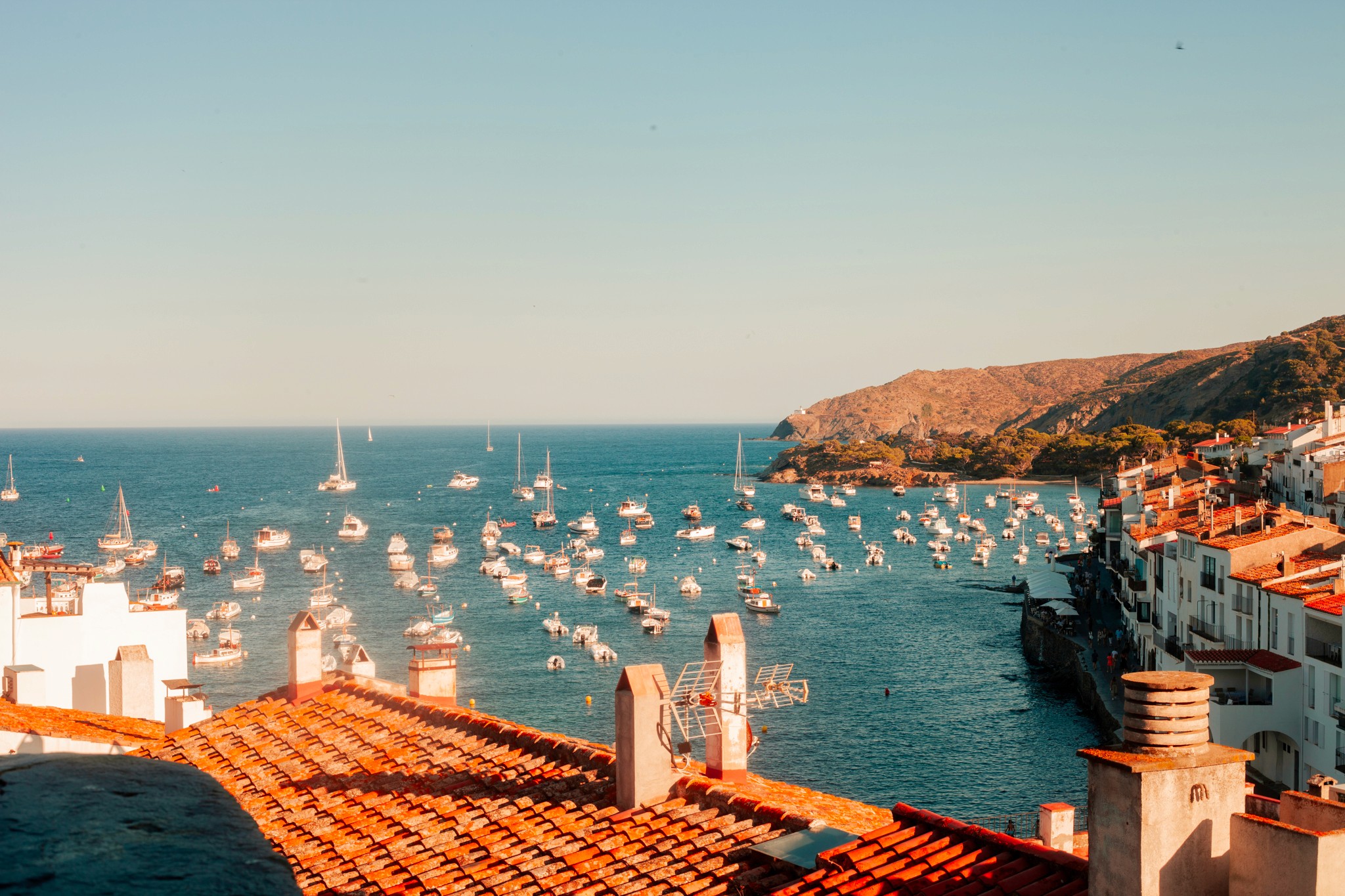 La mer et des bateaux