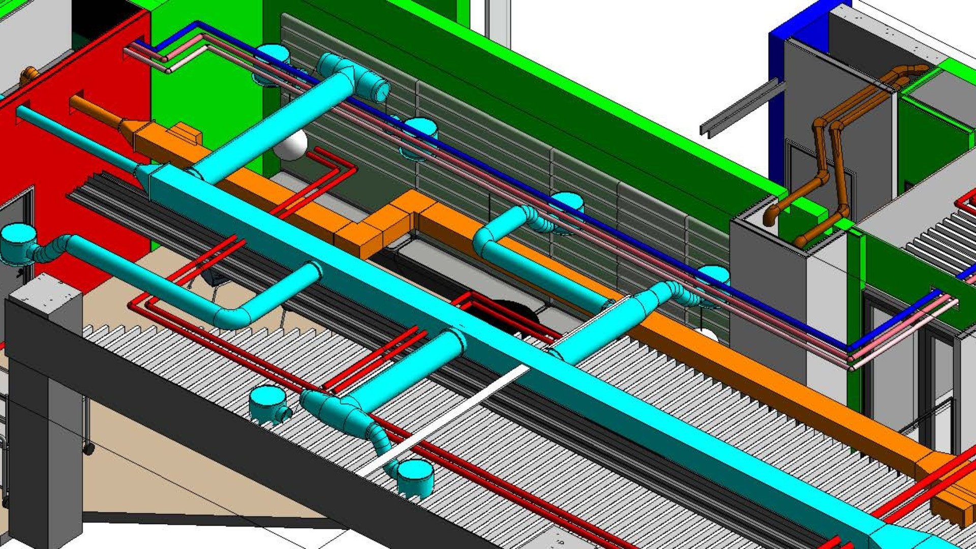 A man stands while two people sit at a table in an office setting, smiling and engaged in conversation. The mood is friendly and collaborative.