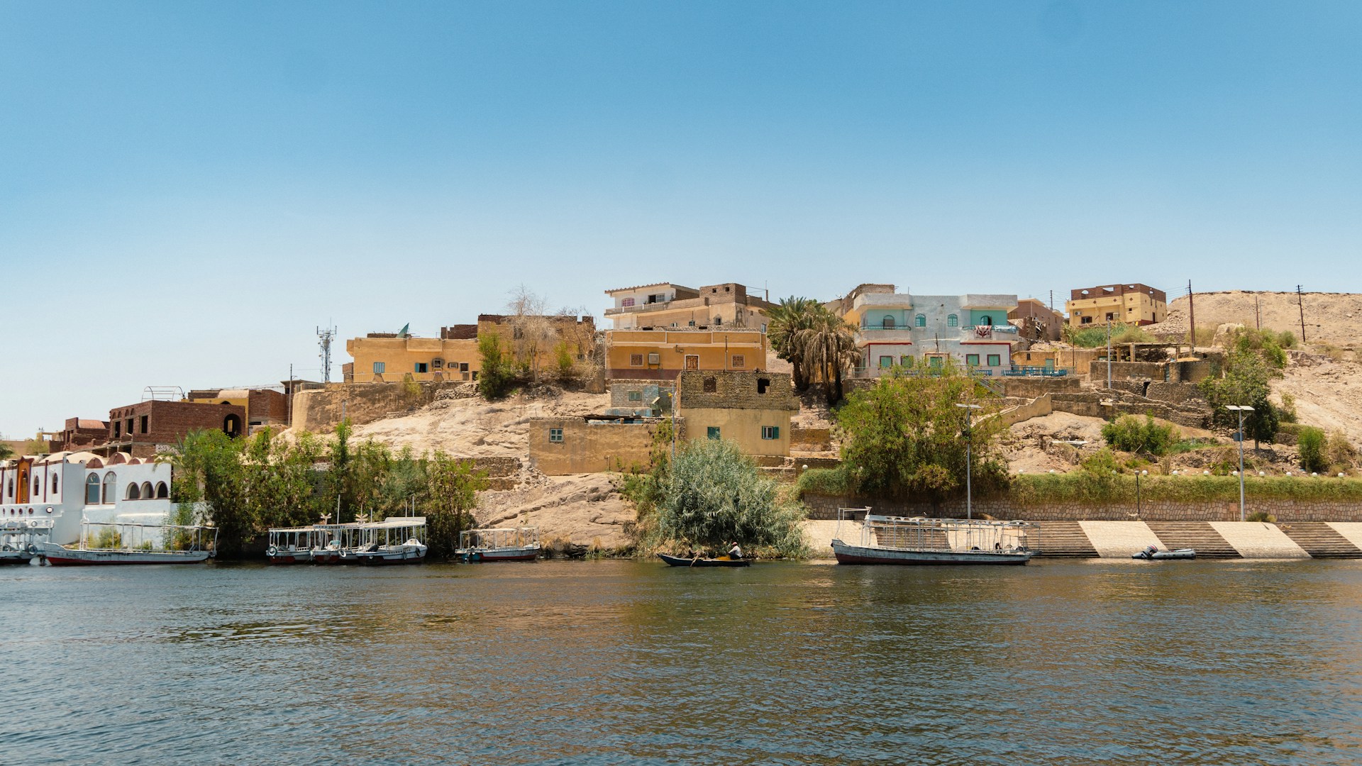 Egyptian village by the Nile