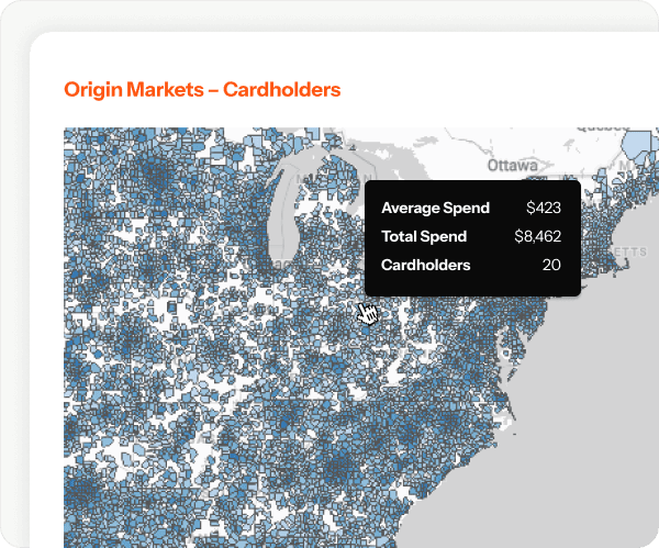 American trips graph, showing big spikes during the Memorial Day and Labor Day Weekends