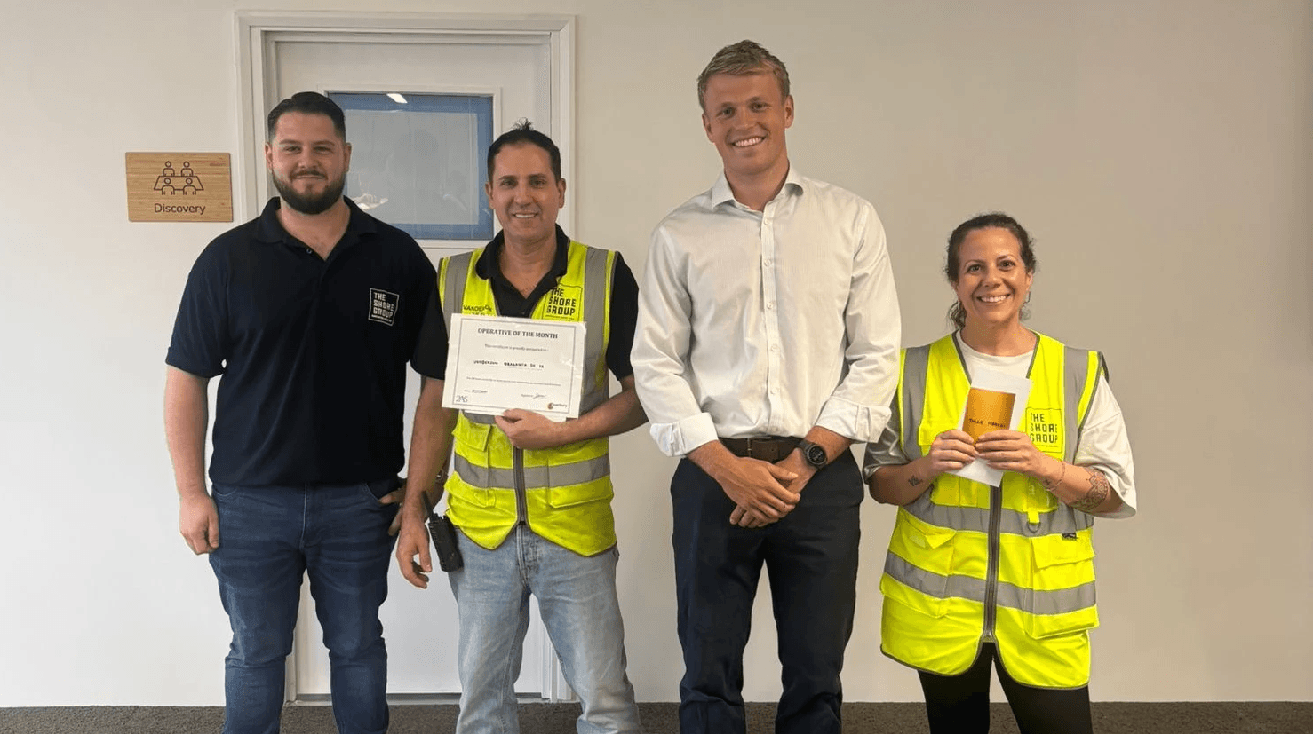 The Shore Group recognises Operative of the Month and employee award winners for outstanding health, safety and site performance