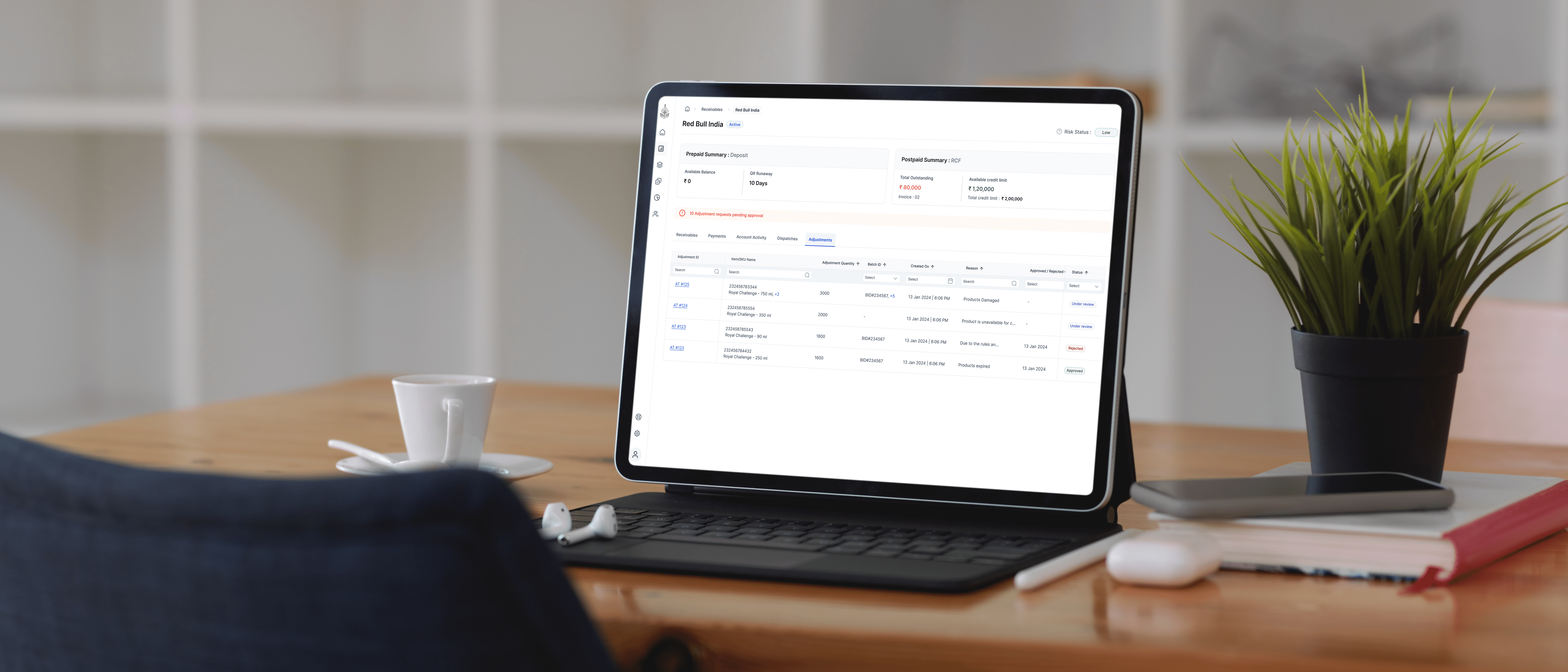 Credit card mockup displaying $430,000 balance and masked card details