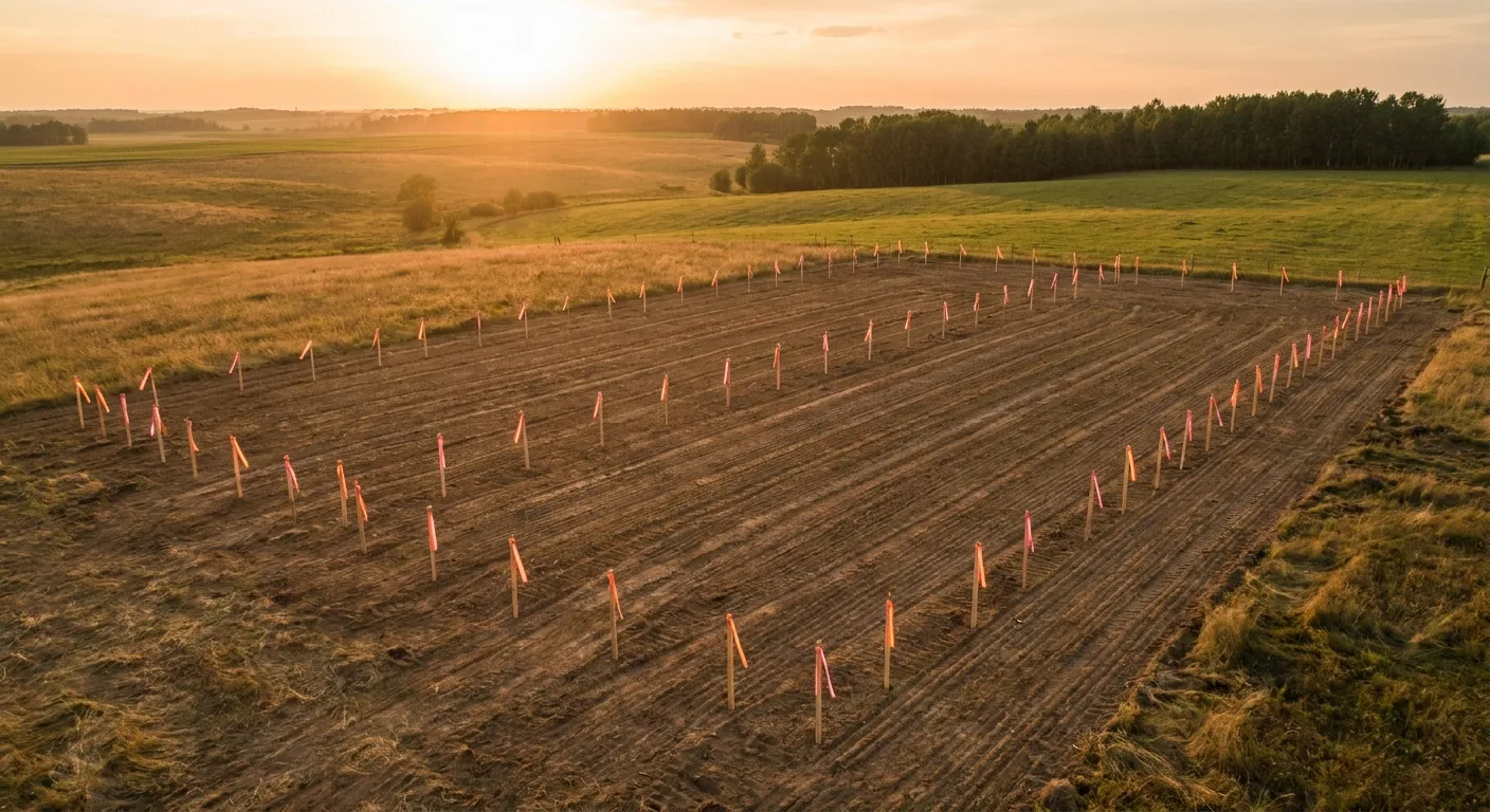 Sunset over a marked field symbolizing RockN' Socials Digital Marketing Agency.
