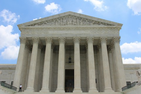 Stone columns of a court building