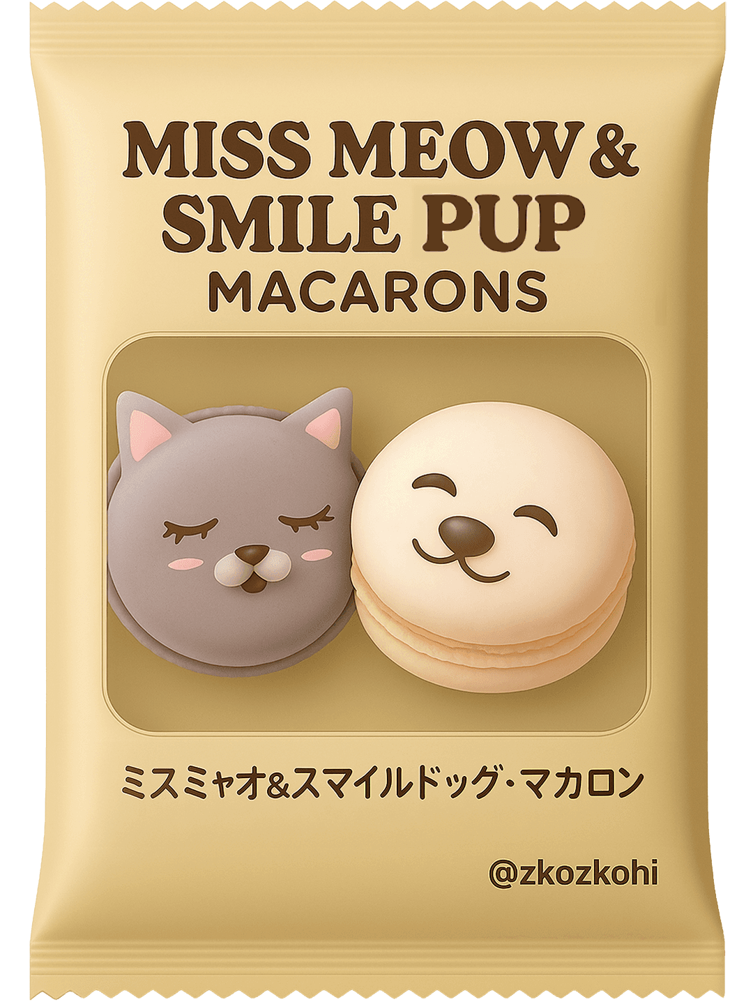 missmeow smile pup macarons