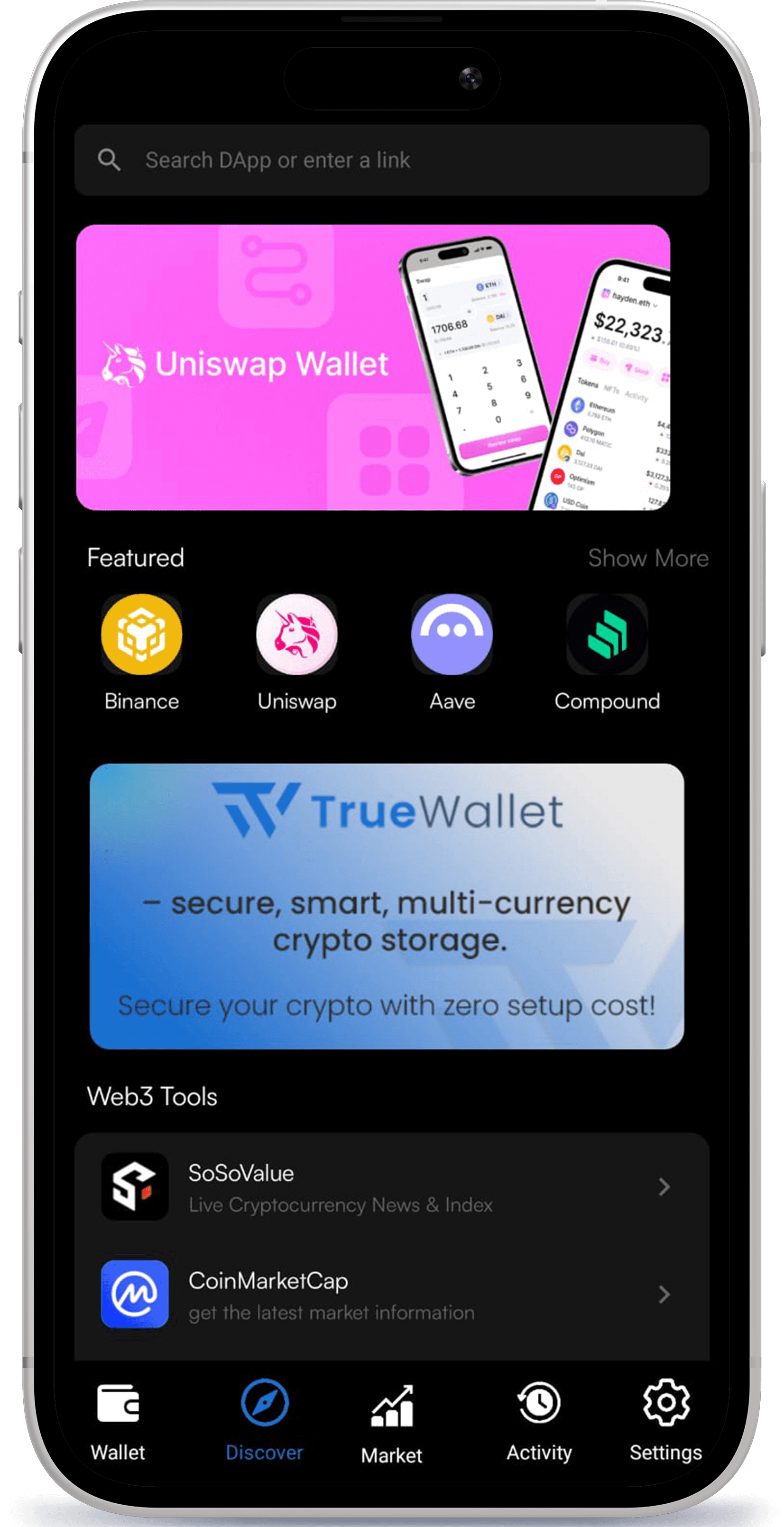 Dapps Connection Screen