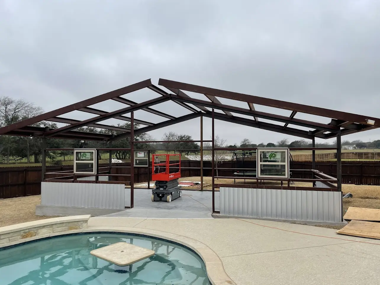 Custom Pool House Shop Salado, TX Perks Metal Works