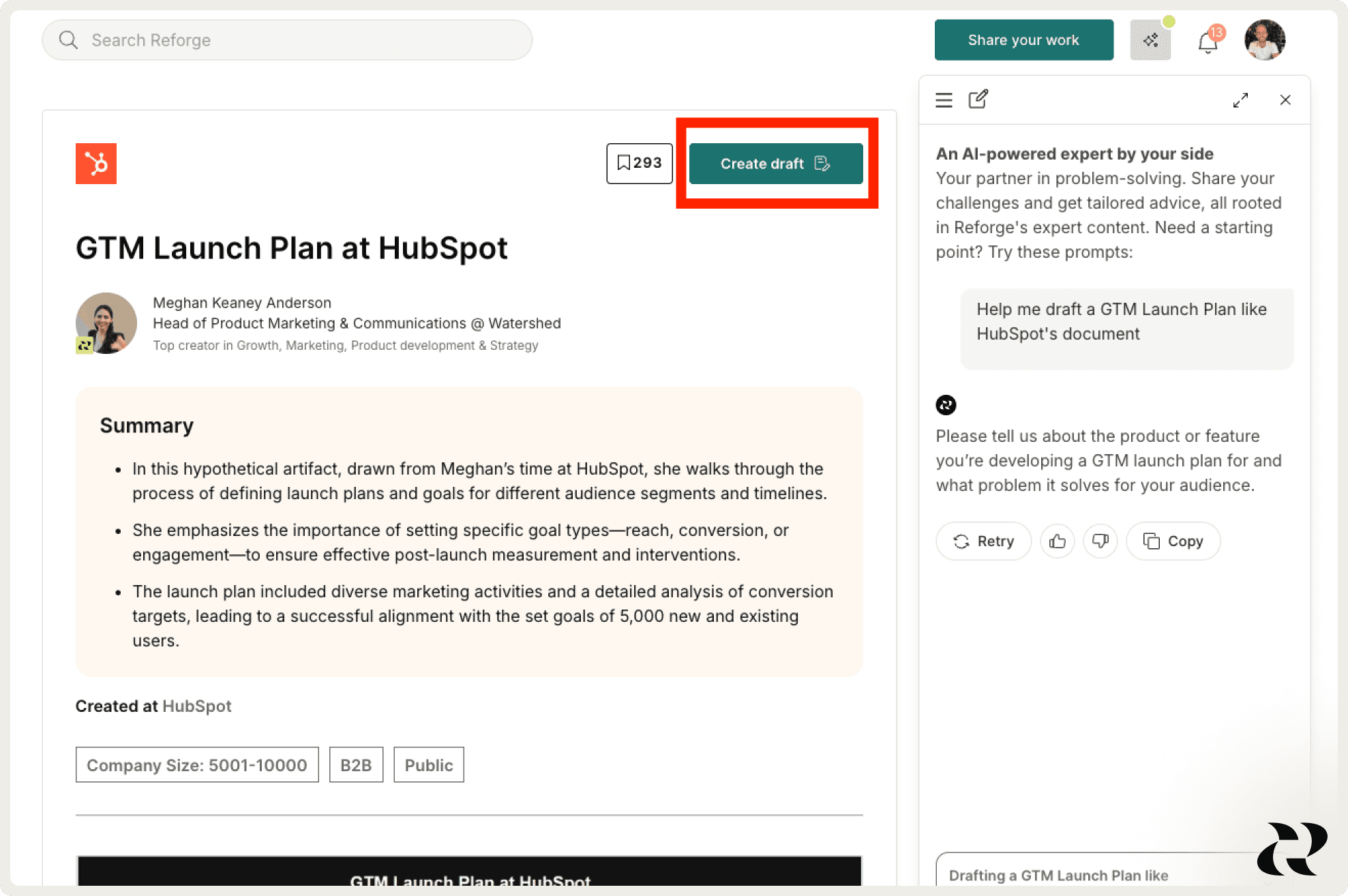 draft from artifacts