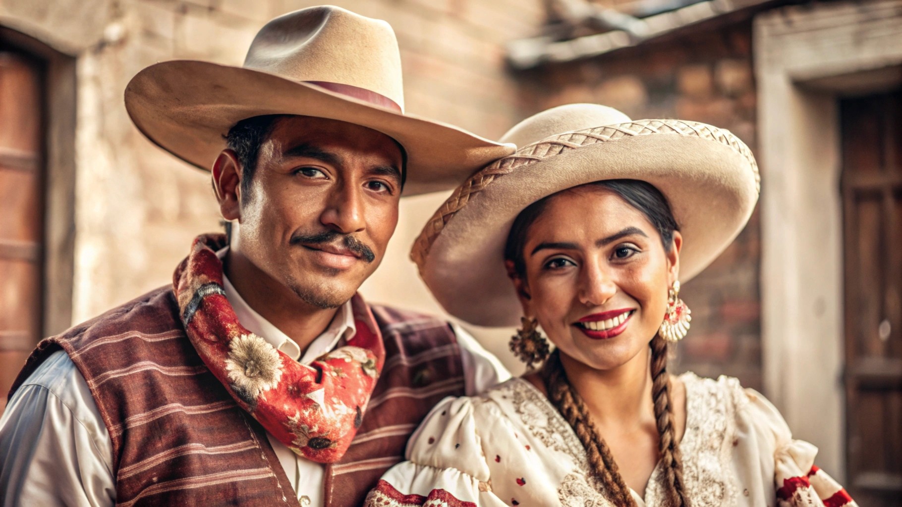 Latin American traditional couple