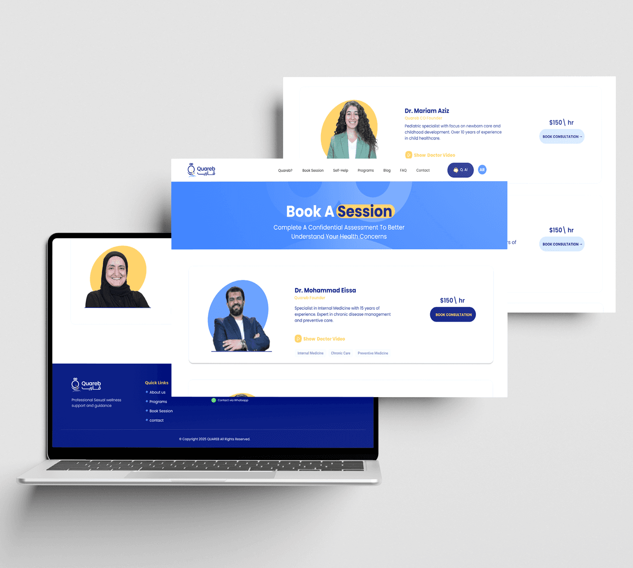 Quareb booking flow