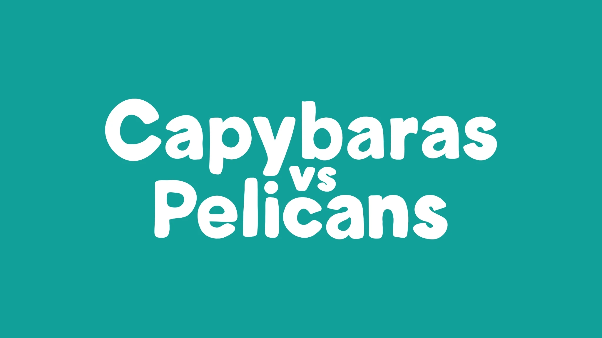 Capbyaras vs Pelcians wordmark.