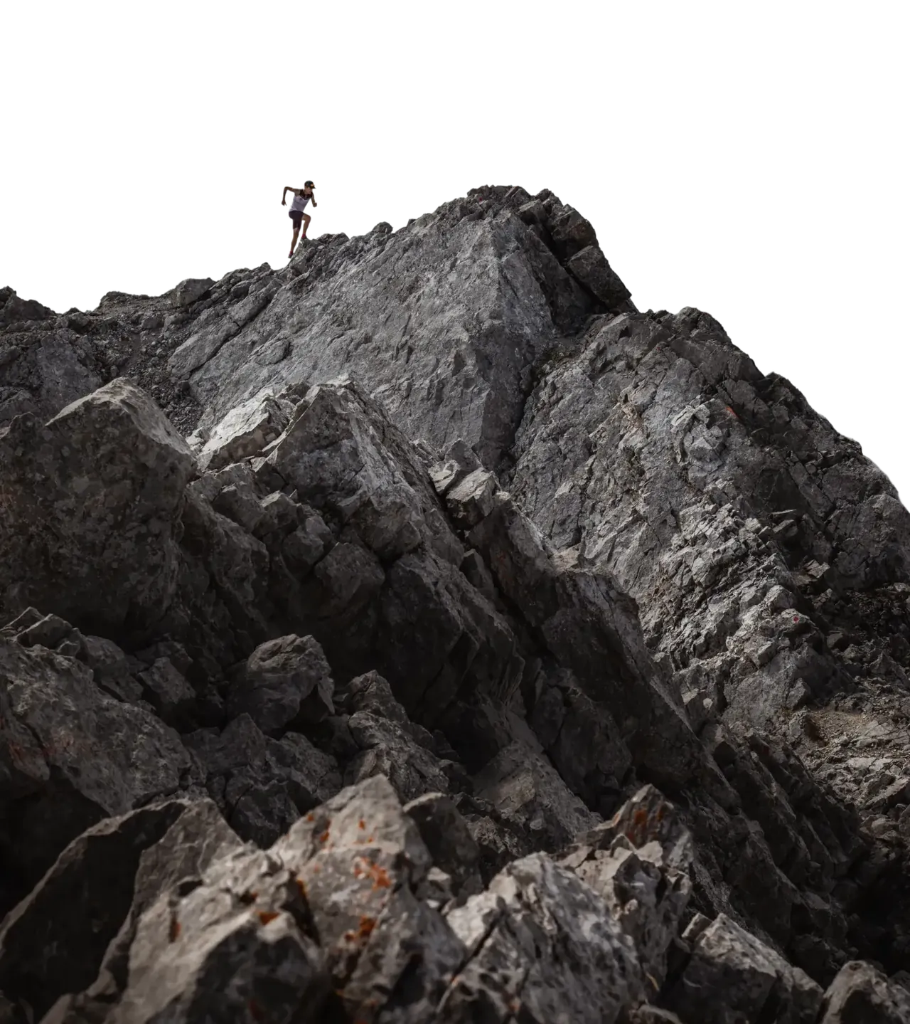 Massif montagneux silhouette sports outdoor aventure