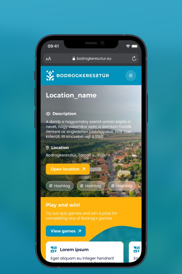 Bodrogkeresztúr landing page