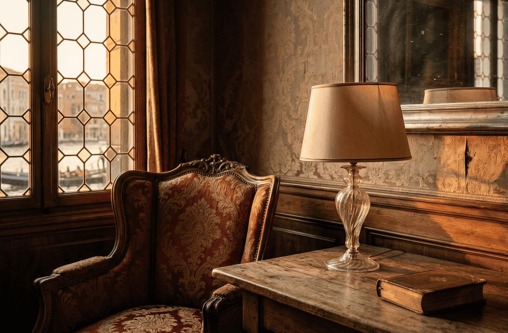 Интерьер частного палаццо в Венеции с гидом