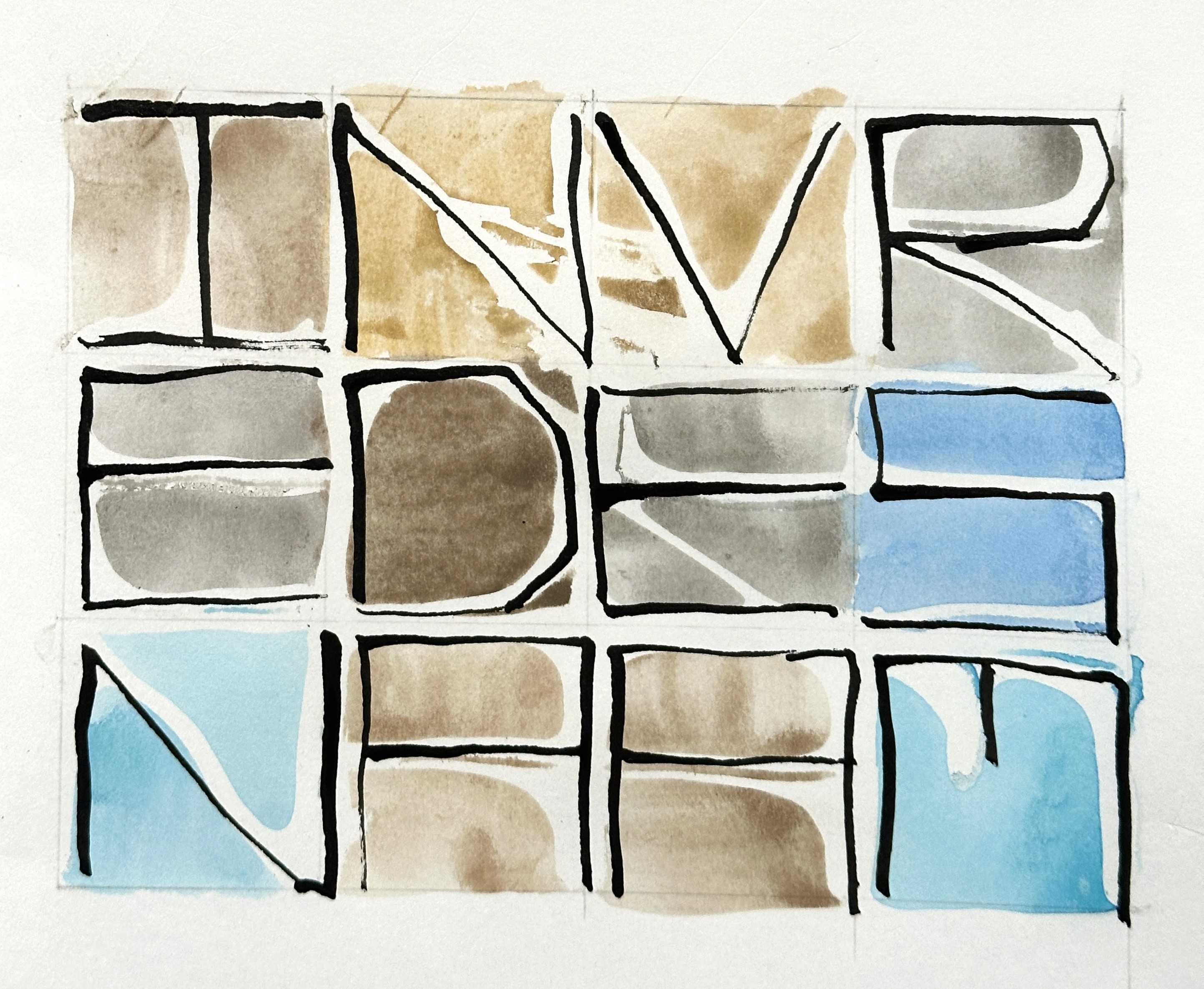 RE.SAGE | mixed media op canvas | 4 doeken 28x28cm