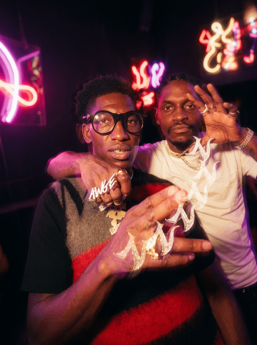 Bride in white dress walking on street, blurred motorcycle passing