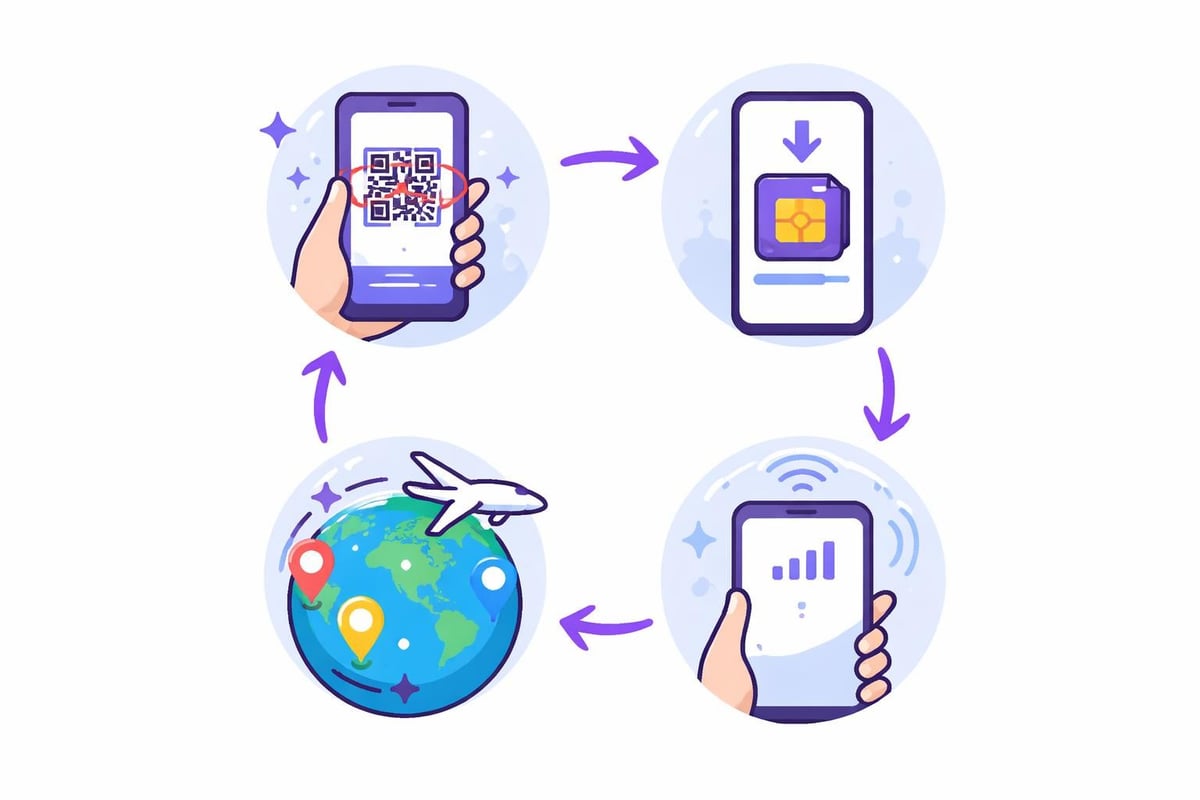 Virtual eSIM activation process