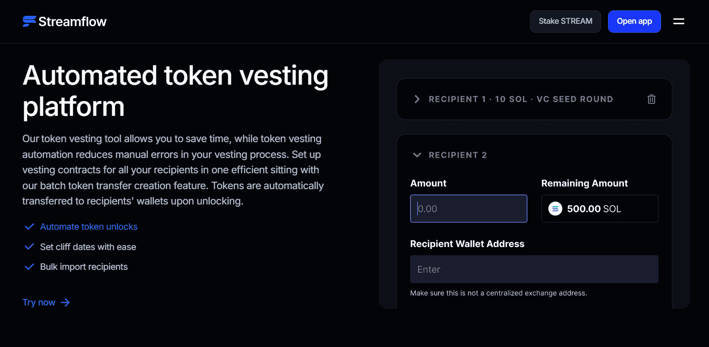 Token Vesting Schedules